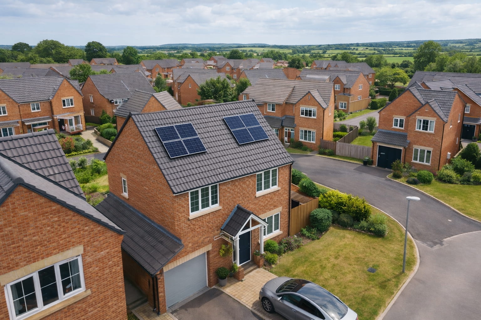 solar panels on uk home roof